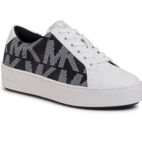 michael kors poppy lace up trainers